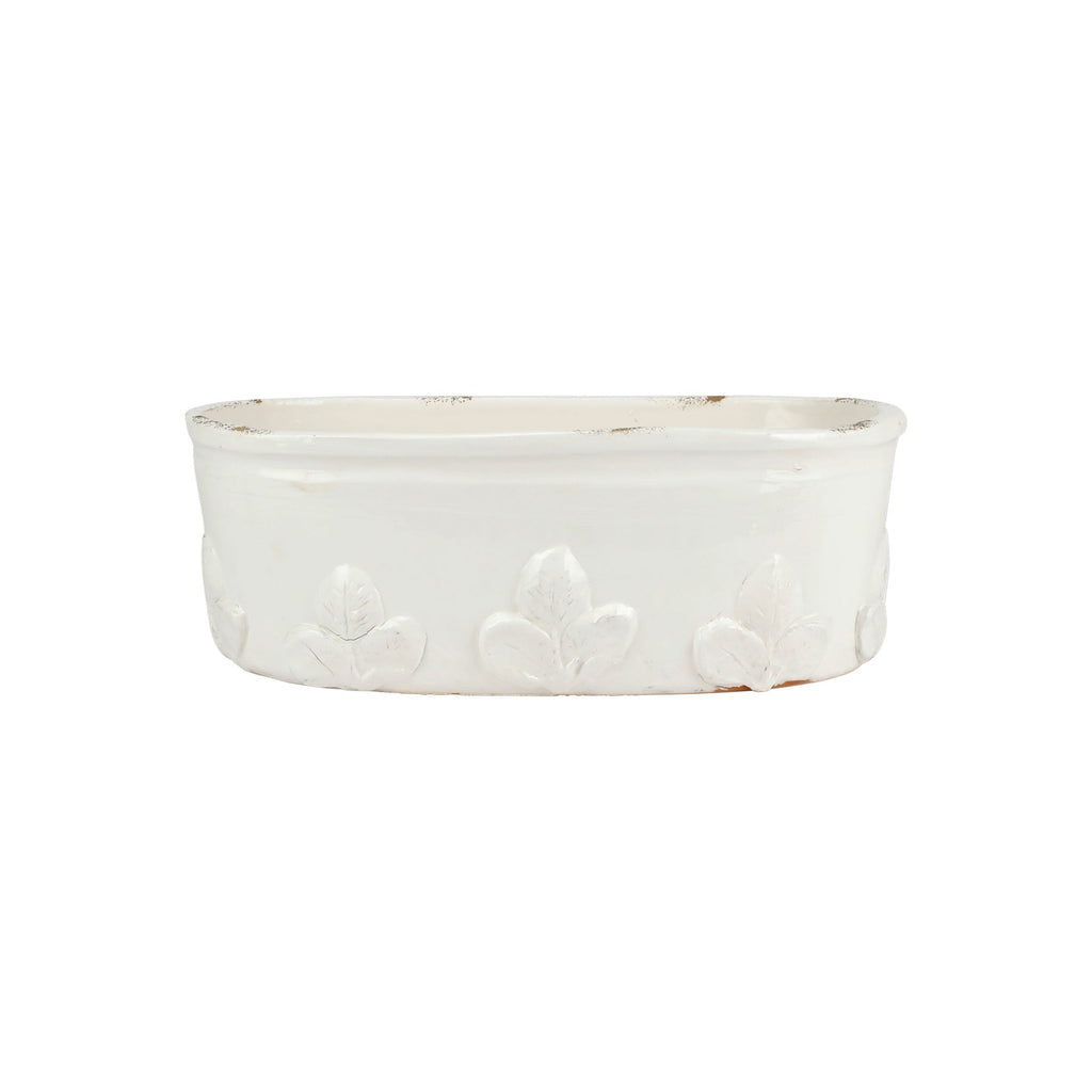 Vietri Rustic Garden Linen Basil Oval Planter - Charles Mayer
