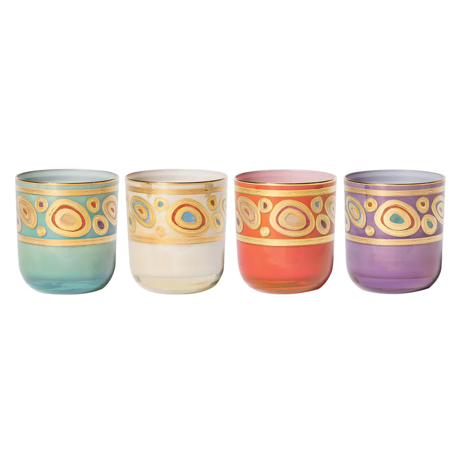Vietri Regalia Assorted Double Old Fashioned, Set Of 4 - Charles Mayer