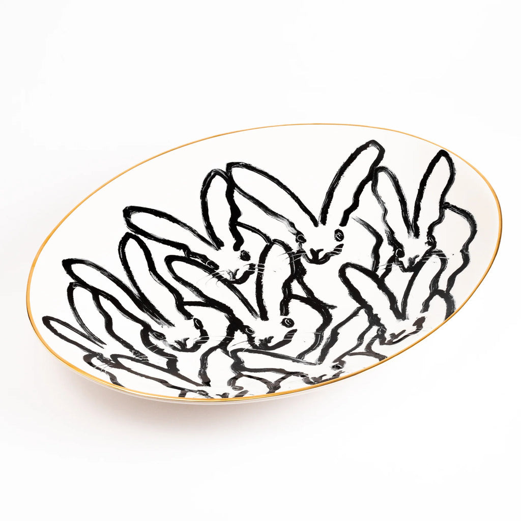 Hunt Slonem Rabbit Run Serving Platter - Charles Mayer