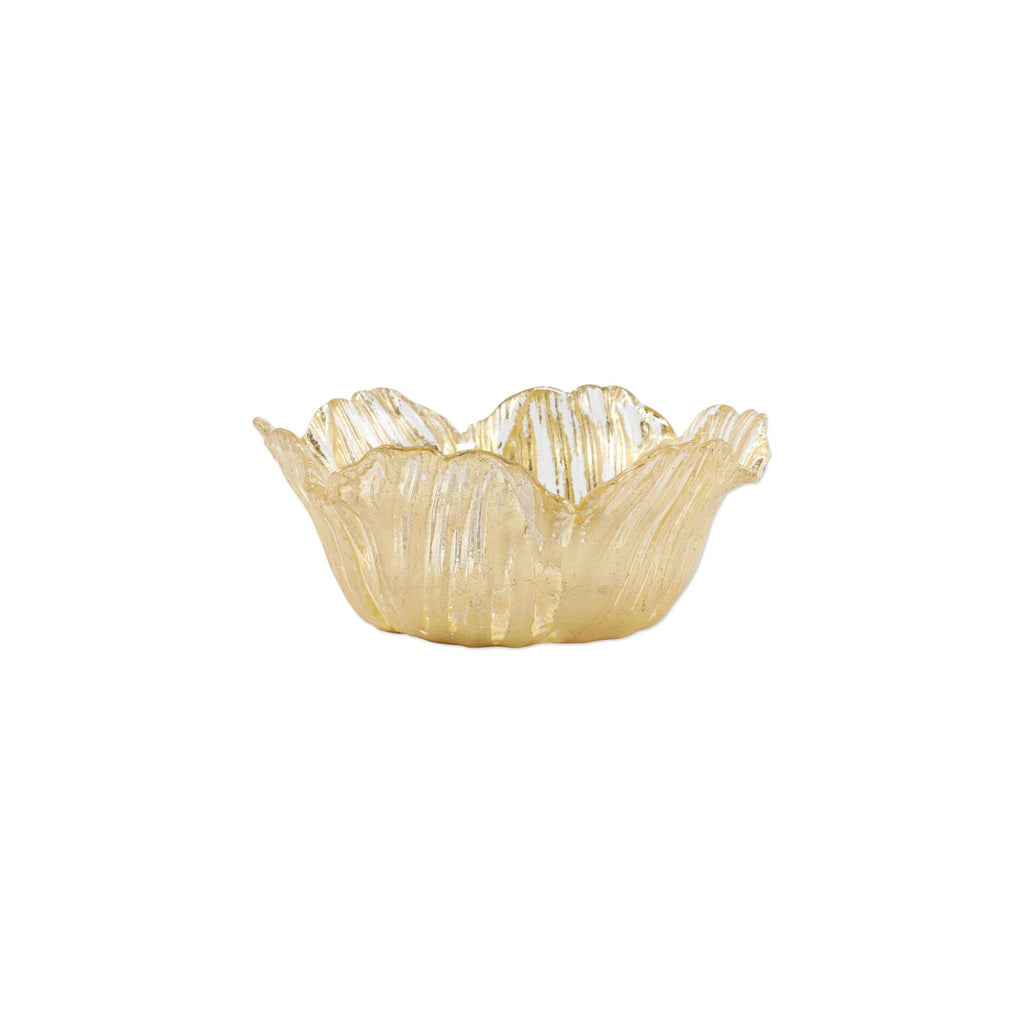 Vietri Rufolo Glass Gold Flower Small Bowl - Charles Mayer
