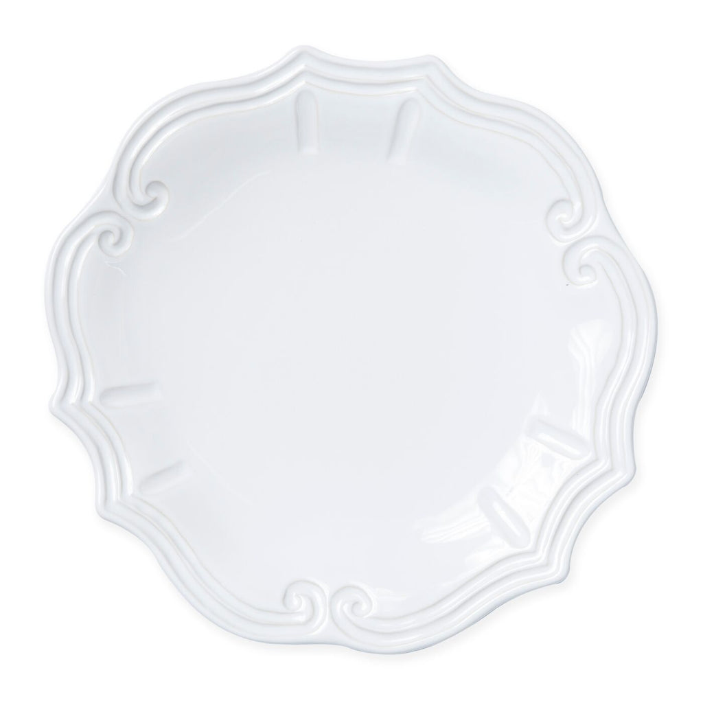 Vietri Incanto Stone White Baroque Dinner Plate - Charles Mayer