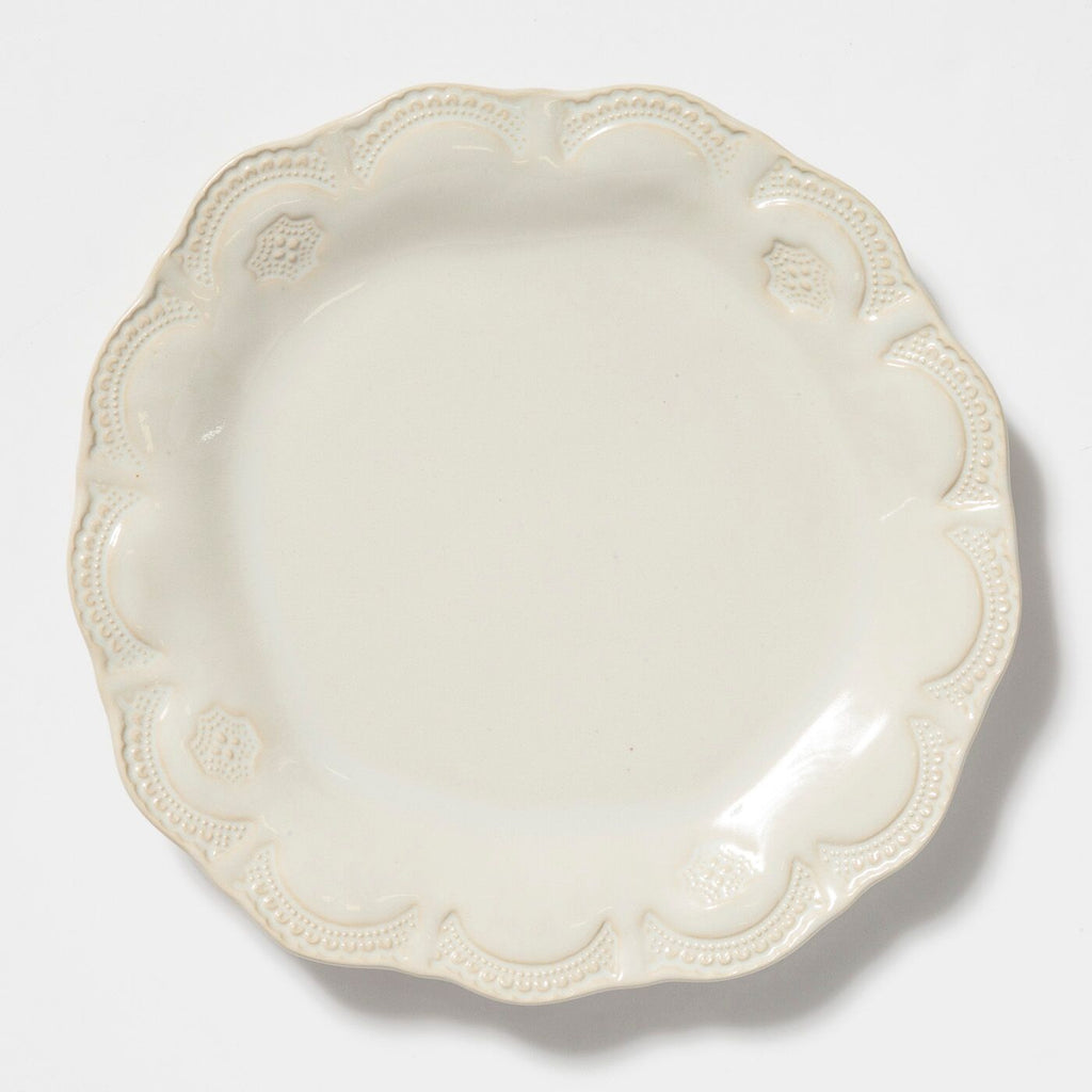 Vietri Incanto Stone White Lace Dinner Plate - Charles Mayer