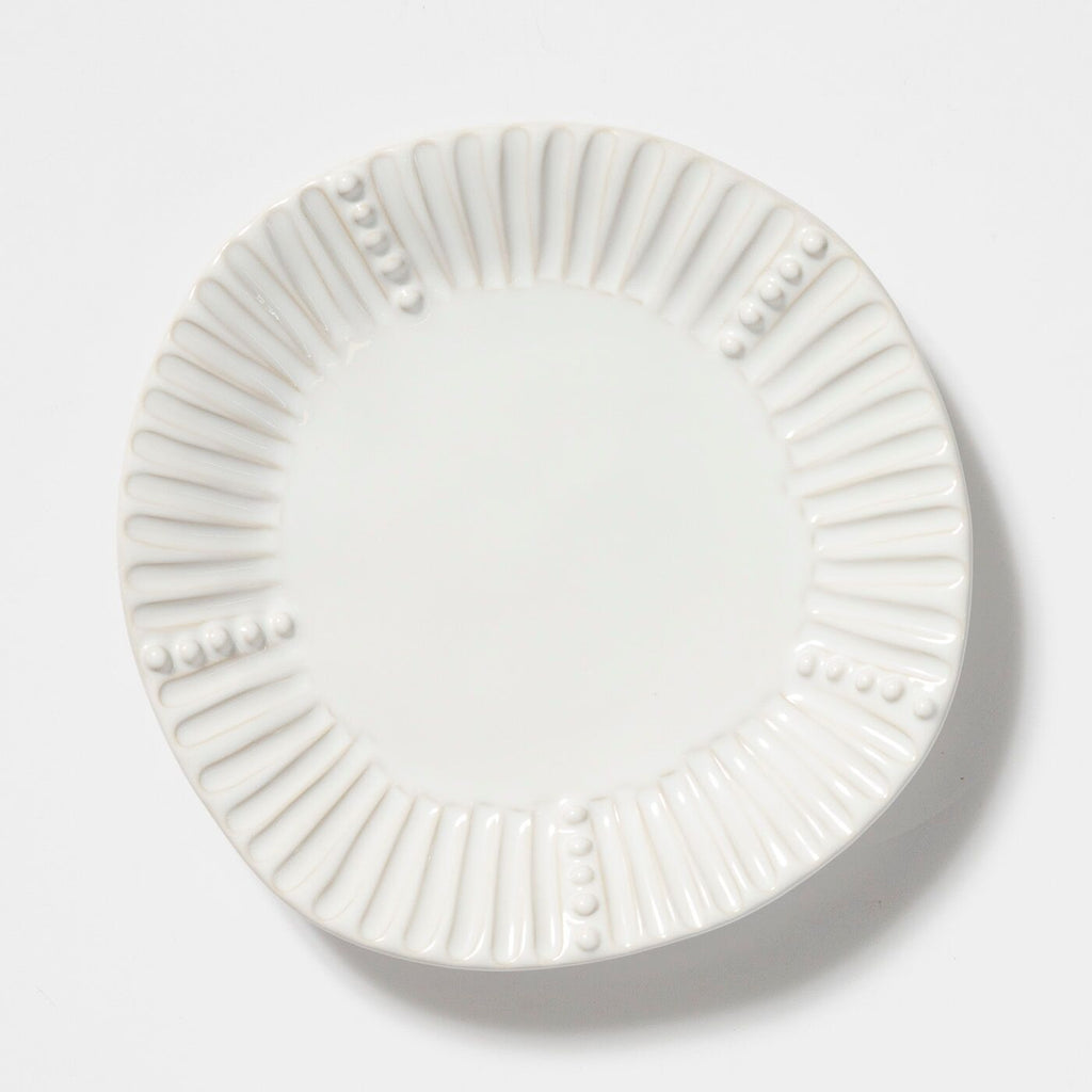Vietri Incanto Stone White Stripe Salad Plate - Charles Mayer