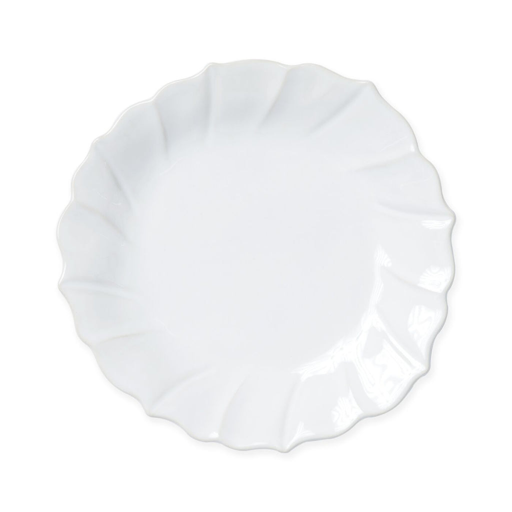 Vietri Incanto Stone White Ruffle Salad Plate - Charles Mayer