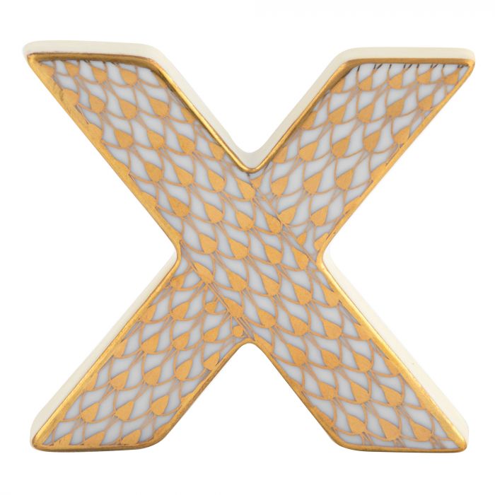 Herend Letter "X" , Gold - Charles Mayer