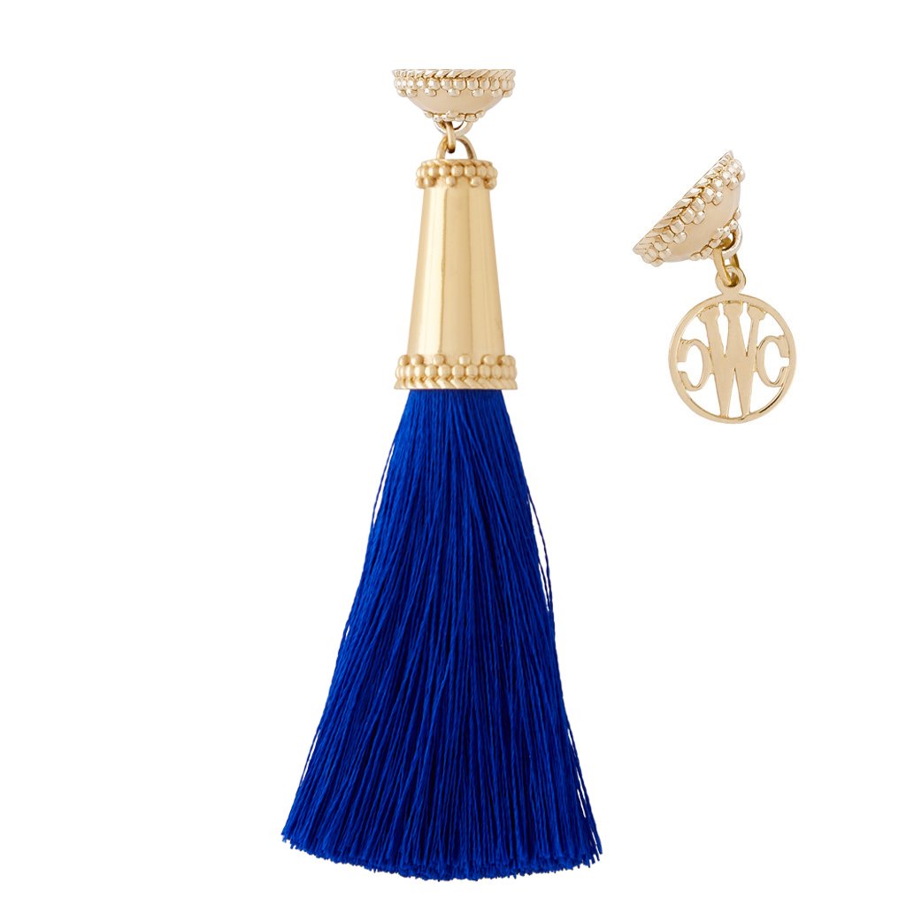 Clara Williams Capri Royal Blue Silk Tassel - Charles Mayer