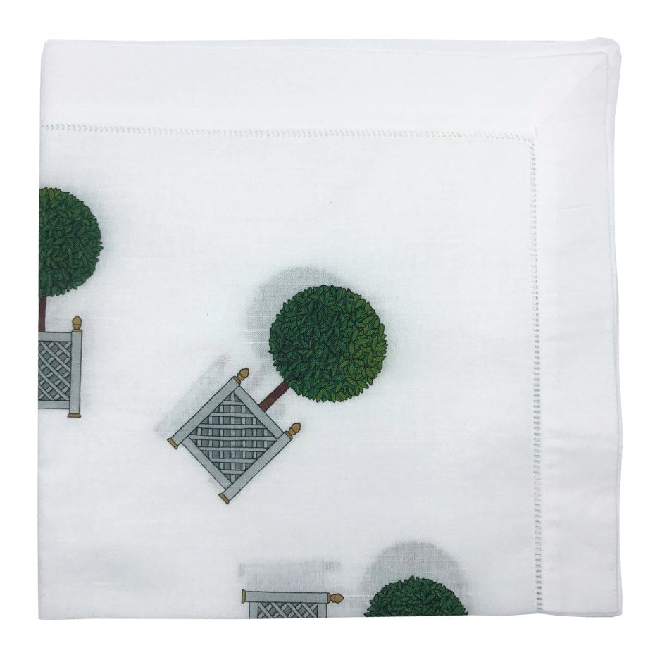 Nicolette Mayer Timothy Corrigan Topiary Radial Hemstitch Napkin - Charles Mayer