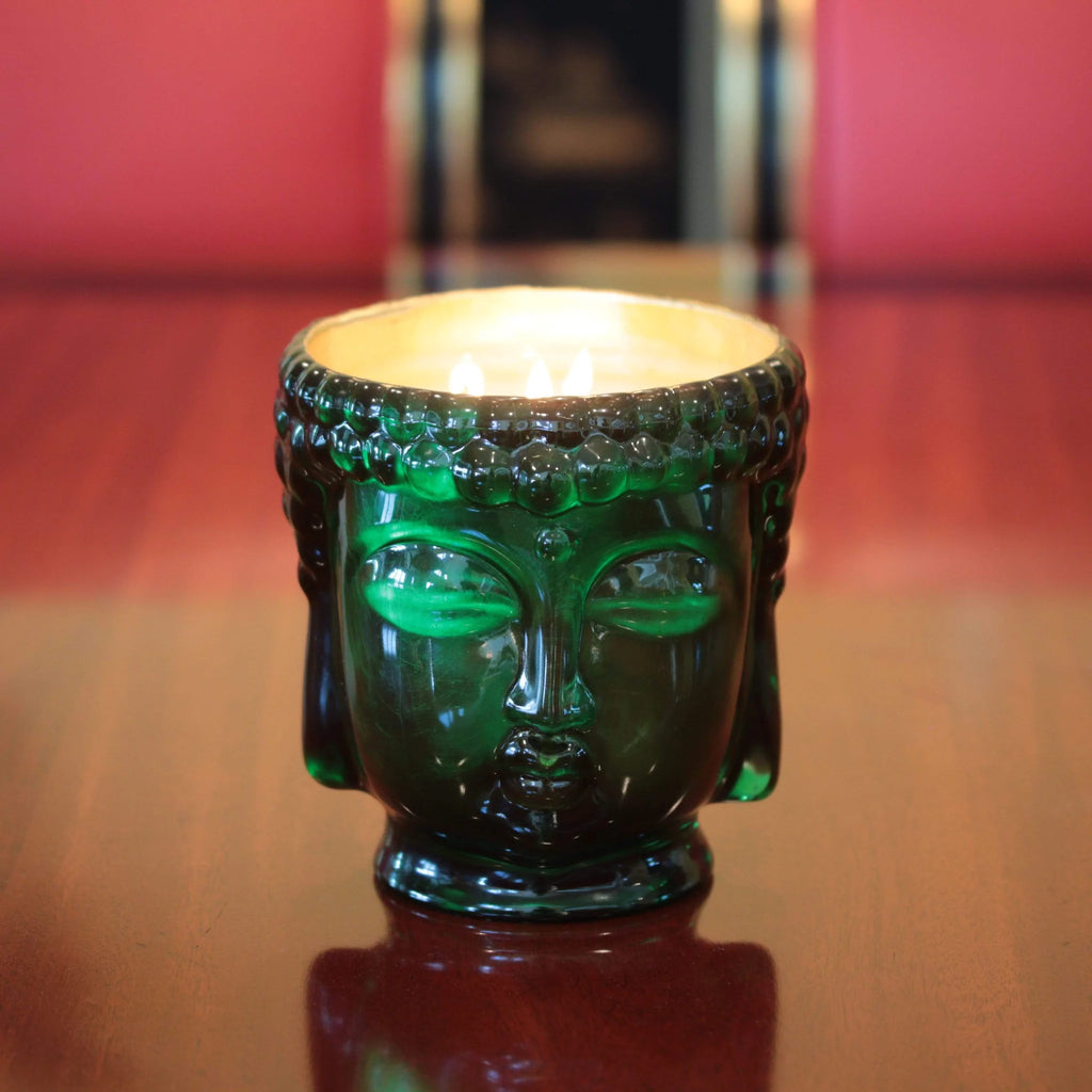 Thompson Ferrier Heritage Collection Cleopatra Green Glass Buddha Lined With 24K Gold - Charles Mayer