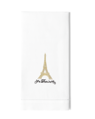 Henry Handwork Olympic Eiffel Tower Gold Hand Towel - Charles Mayer