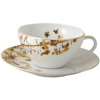 Bernardaud Vegetal Gold Tea Cup & Saucer - Charles Mayer