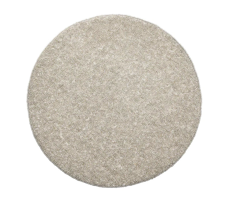 Kim Seybert Vermicelli Silver/Crystal Placemat - Charles Mayer