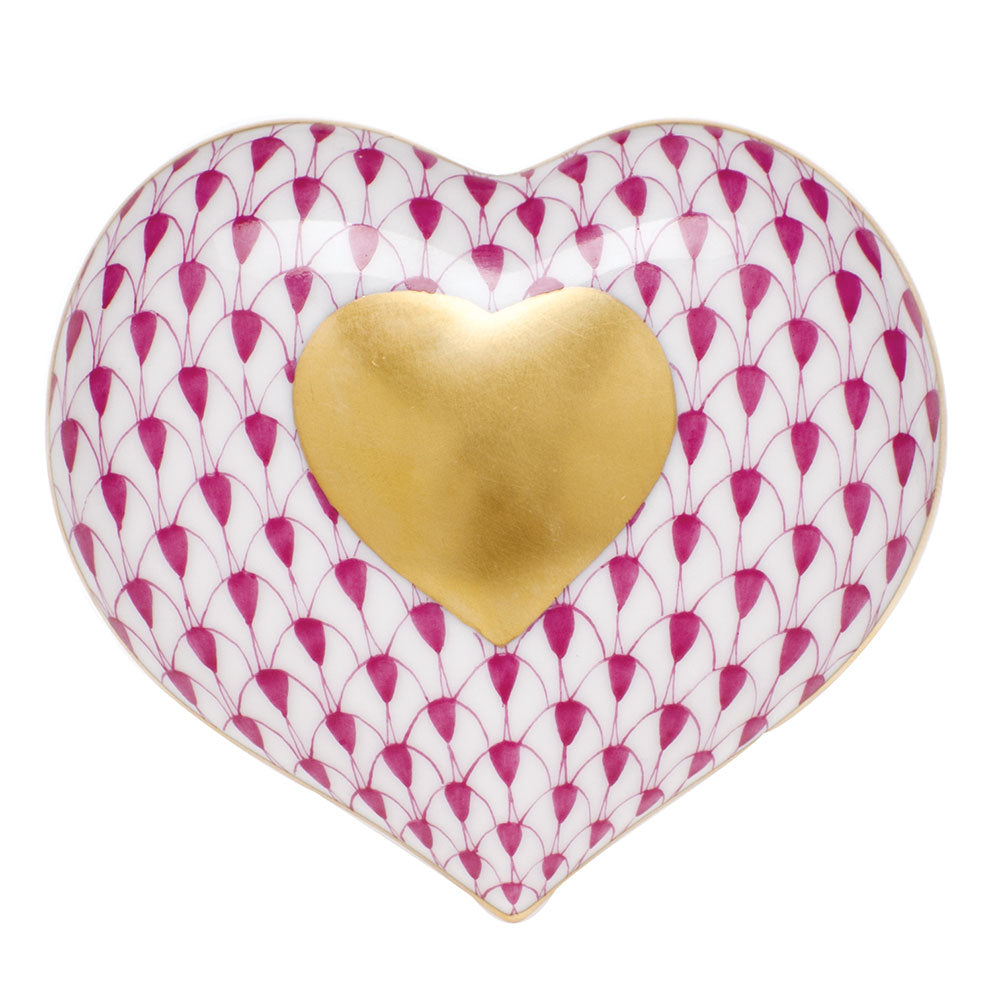 Herend Heart Of Gold, Raspberry - Charles Mayer