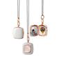 Monica Rich Kosann Sterling Silver Cushion Locket With Vermeil 18K Rose Gold Rose Quartz Necklace - Charles Mayer