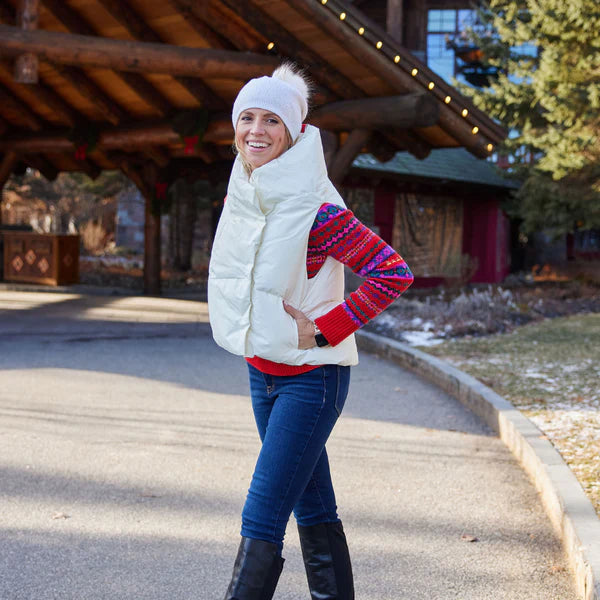 Pretty Rugged White Puffer Vest - Charles Mayer