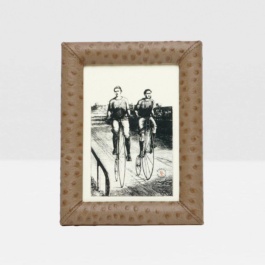 Pigeon And Poodle Witney 5*7 Oat Brown Ostrich Frame - Charles Mayer