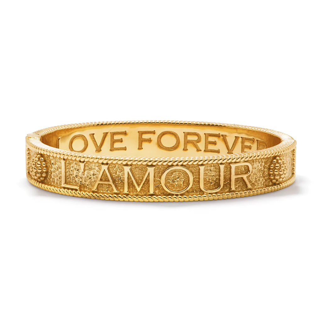 Capucine De Wulf L'Amour Toujour Hinged Bangle In Gold - Charles Mayer