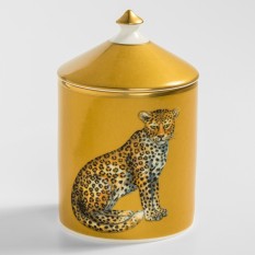Halcyon Days Leopard/Gold Lidded Jasmine Candle - Charles Mayer