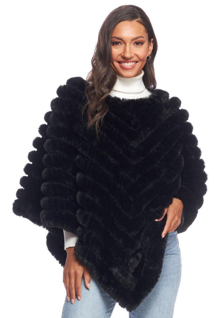 Fabulous Furs Deluxe Knitted Poncho - Charles Mayer