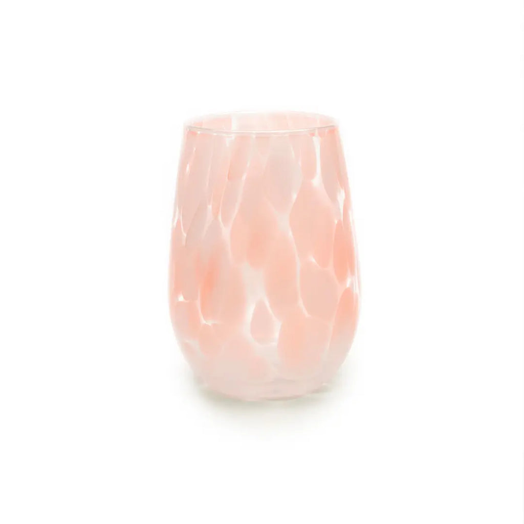 Saban Glass Fritsy Blush Stemless Wine - Charles Mayer