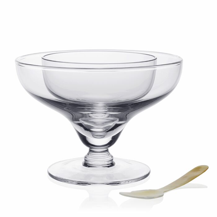 William Yeoward Crystal Caspia Seafood/Caviar Server With Spoon - Charles Mayer