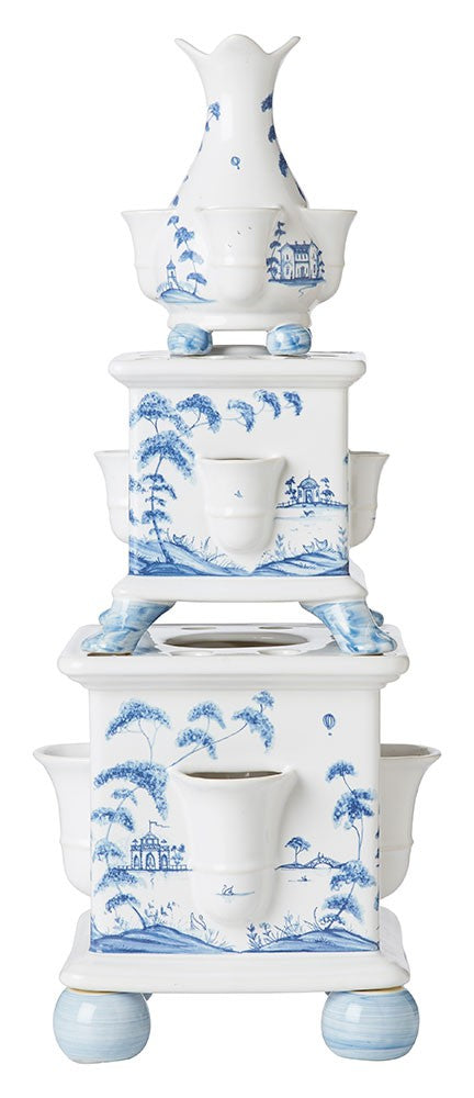 Juliska Country Estate Delft Blue Tulipiere Tower, Set Of 3 - Charles Mayer