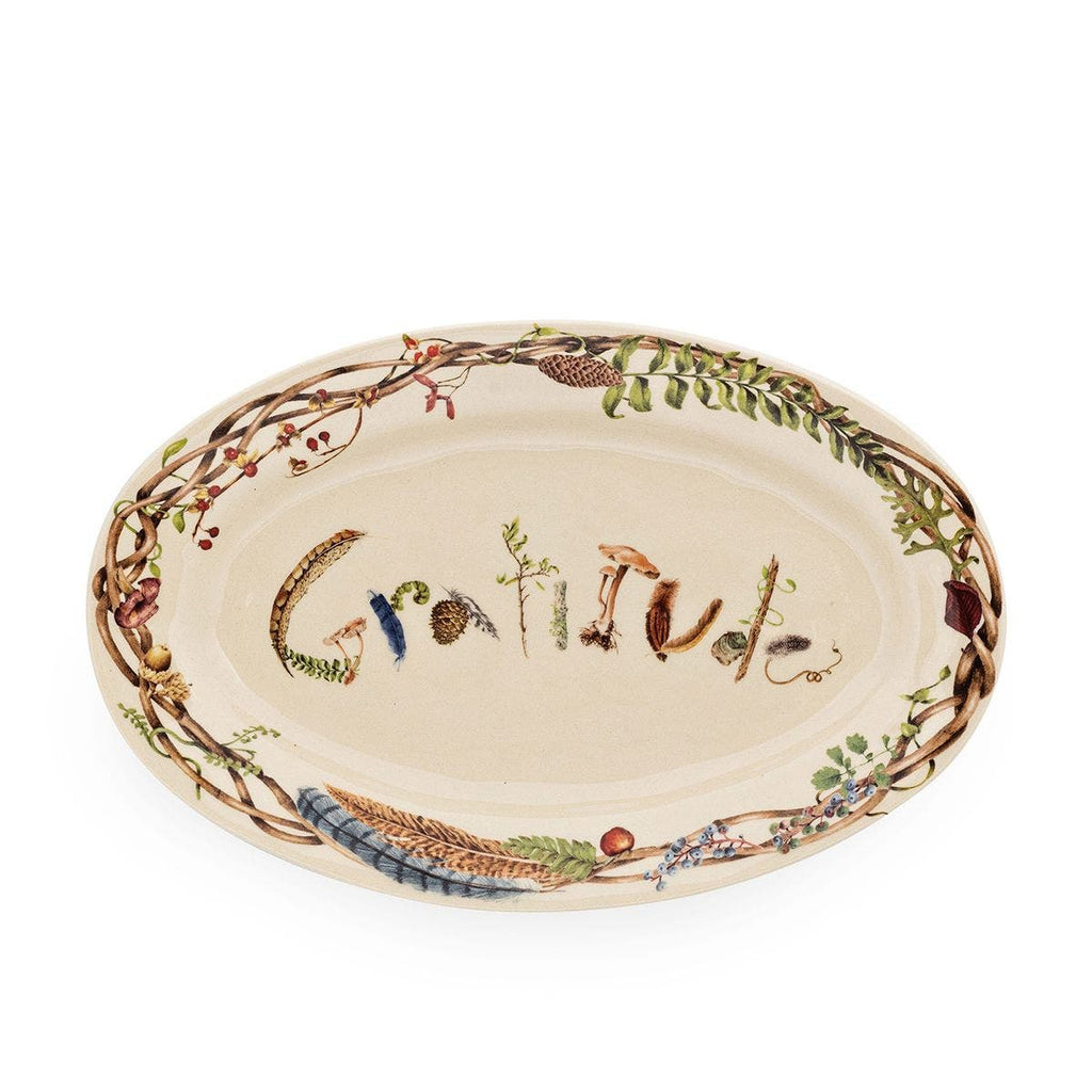 Juliska Forest Walk Gratitude 15" Oval Platter - Charles Mayer