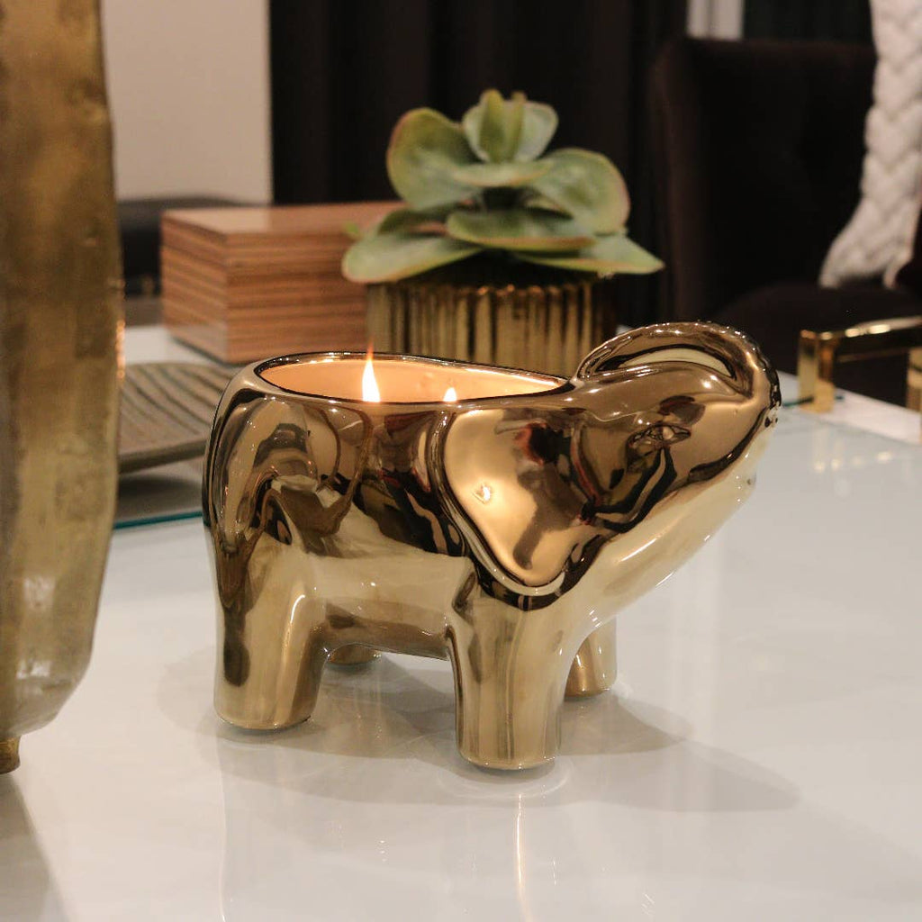 Thompson Ferrier - Gold Elephant Candle | Elephant Collection - Charles Mayer