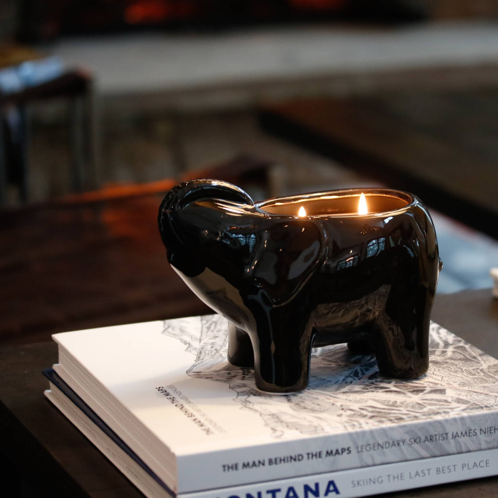 Thompson Ferrier - Black Elephant Candle | Elephant Collection - Charles Mayer
