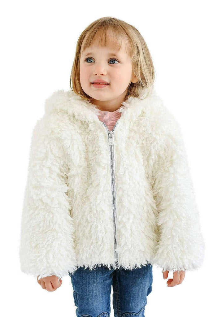 Fabulous Furs Children'S Ivory Lamb Parka - Charles Mayer