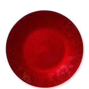 Vietri Glitter Lass Red Service Plate/Charger - Charles Mayer
