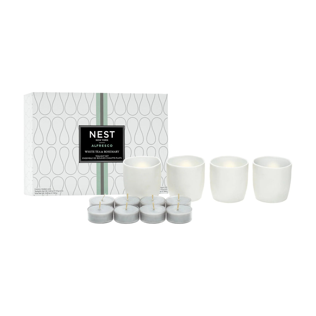 Nest Fragrances White Tea & Rosemary Tealight Holder Set - Charles Mayer