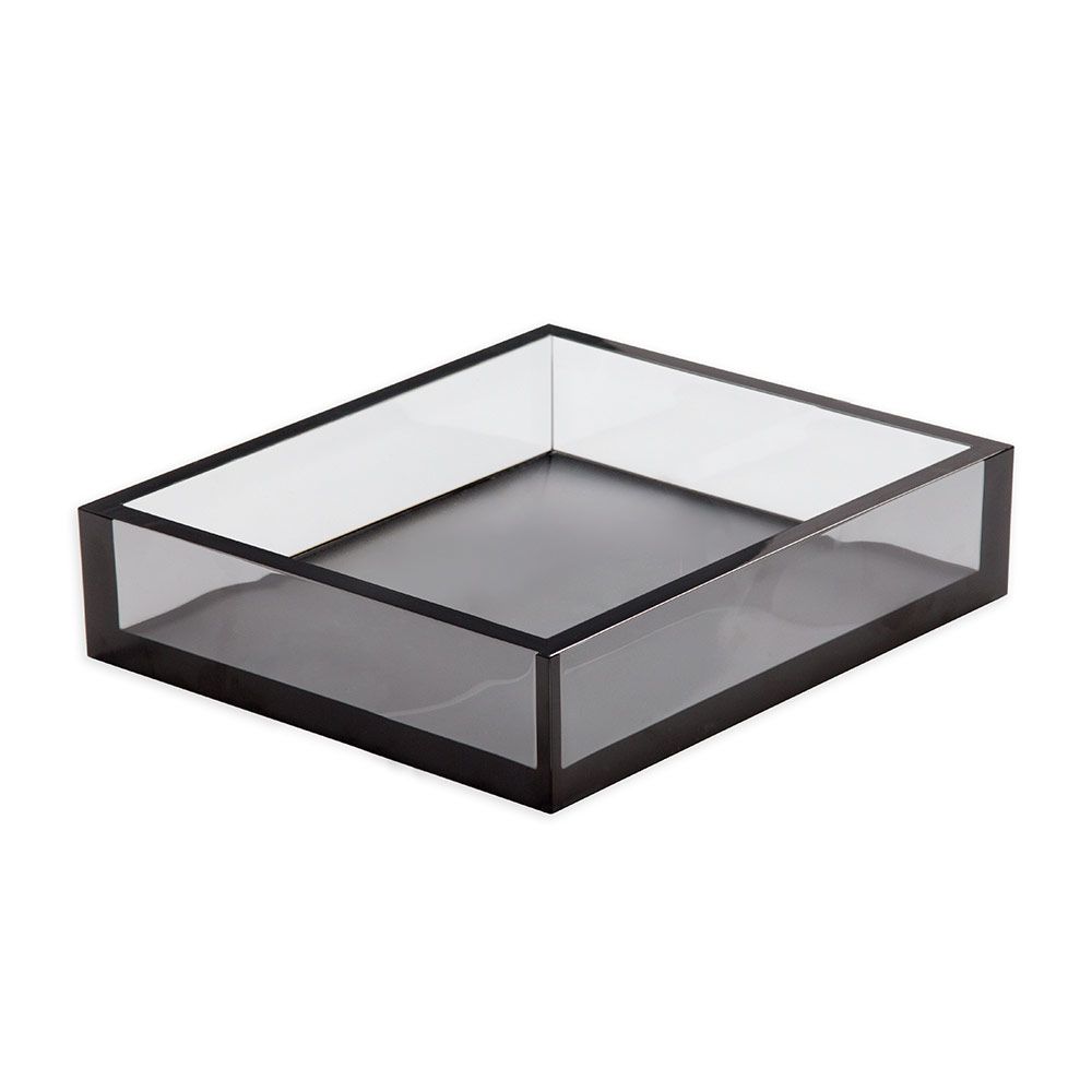 Caspari Smoke Acrylic Luncheon Napkin Box Holder - Charles Mayer