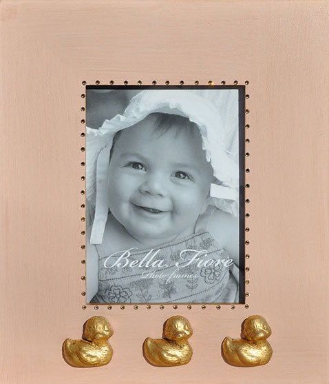 Bella Fiore Le Duck Gilded & Jeweled Pink 3*3 Frame - Charles Mayer