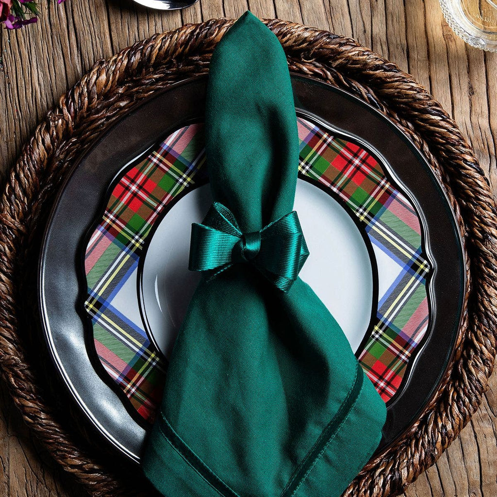 Juliska Evergreen Velvet Trim Napkin - Charles Mayer
