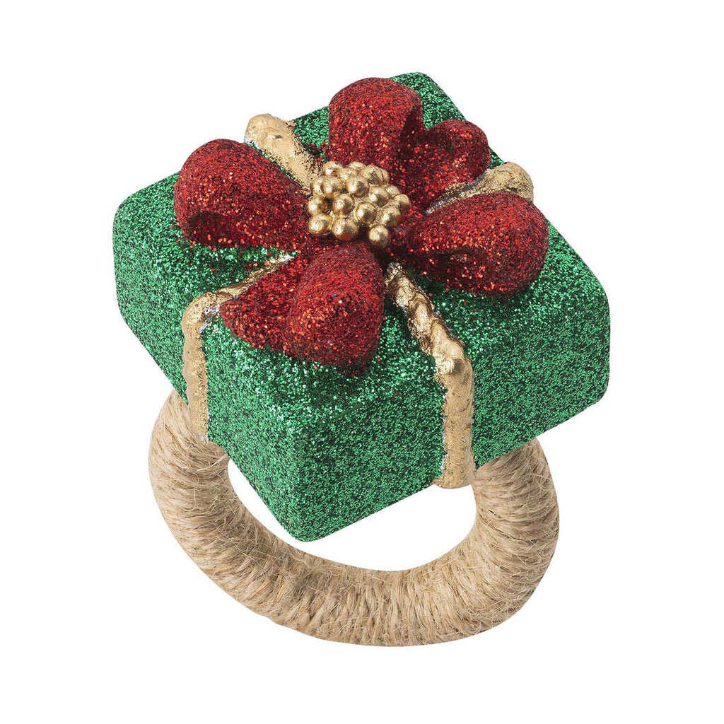 Juliska Berry & Thread Present Napkin Rings, Set Of 4 - Charles Mayer