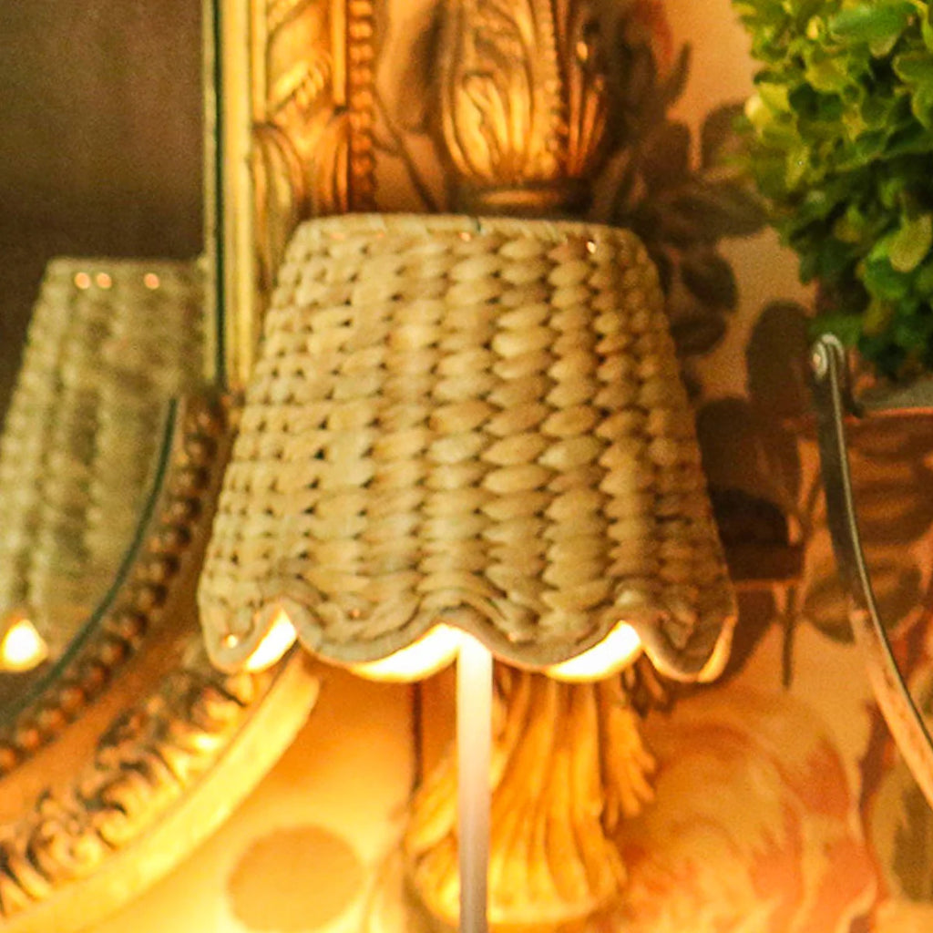 Maison Maison Water Hyacinth Scalloped Lampshade for Zafferano Poldina Pro Lamp - Charles Mayer