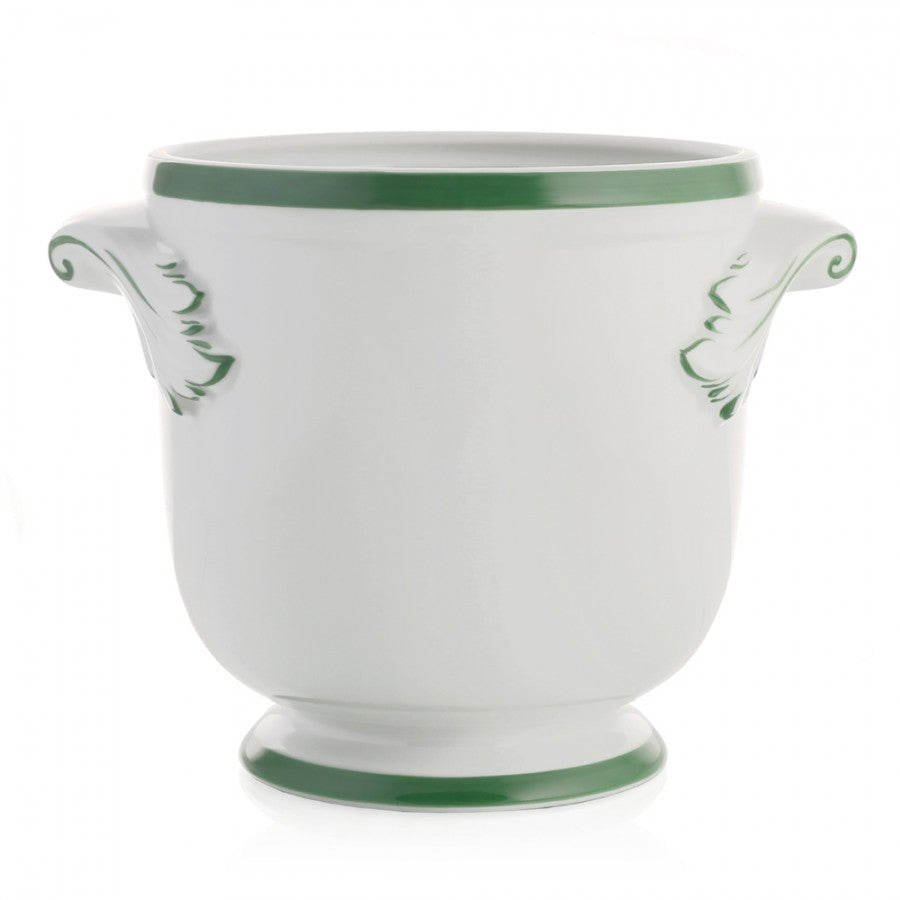 William Yeoward Studio Mara Forest Green Cachepot, 7" - Charles Mayer