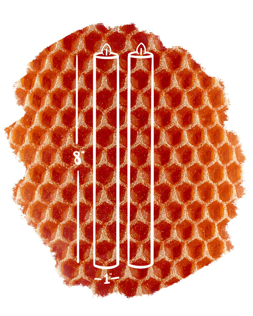 The Little Bee Glint Collection Marnier Bright Orange with Sugar Sparkle Beeswax Candle - Charles Mayer
