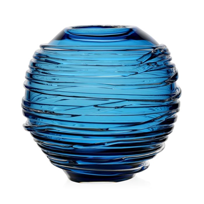 William Yeoward Studio Miranda 6" Globe Vase, Aqua - Charles Mayer