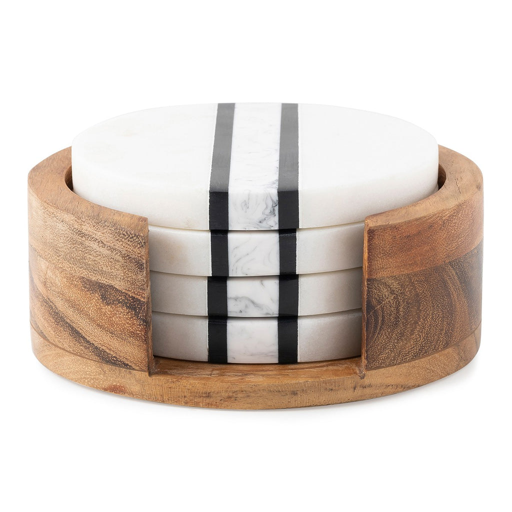 Juliska Stonewood Stripe Coaster Set - Charles Mayer