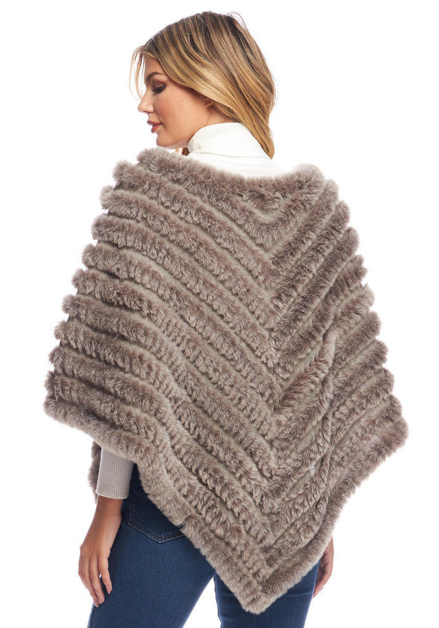 Fabulous Furs Deluxe Knitted Poncho - Charles Mayer
