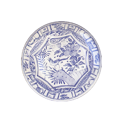 Gien Oiseau Bleu Canape Plate - Charles Mayer