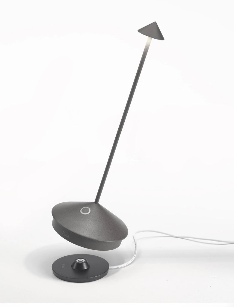 Zafferano Pina Pro Table Lamp Dark Grey - Charles Mayer