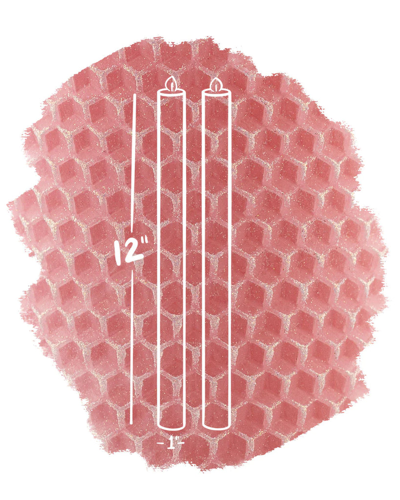 The Little Bee Glint Collection Parfaite Pink with Sugar Sparkle Beeswax Candle - Charles Mayer