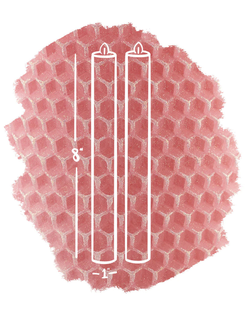 The Little Bee Glint Collection Parfaite Pink with Sugar Sparkle Beeswax Candle - Charles Mayer