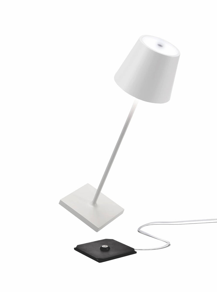 Zafferano Poldina Pro Table Lamp, White - Charles Mayer
