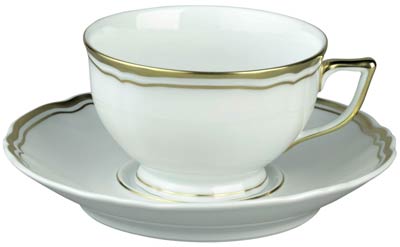 Raynaud Polka Gold Tea Saucer - Charles Mayer