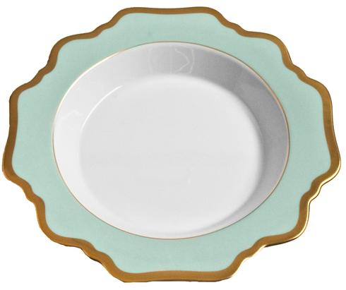Anna Weatherley Anna's Palette Aqua Green Rim Soup - Charles Mayer