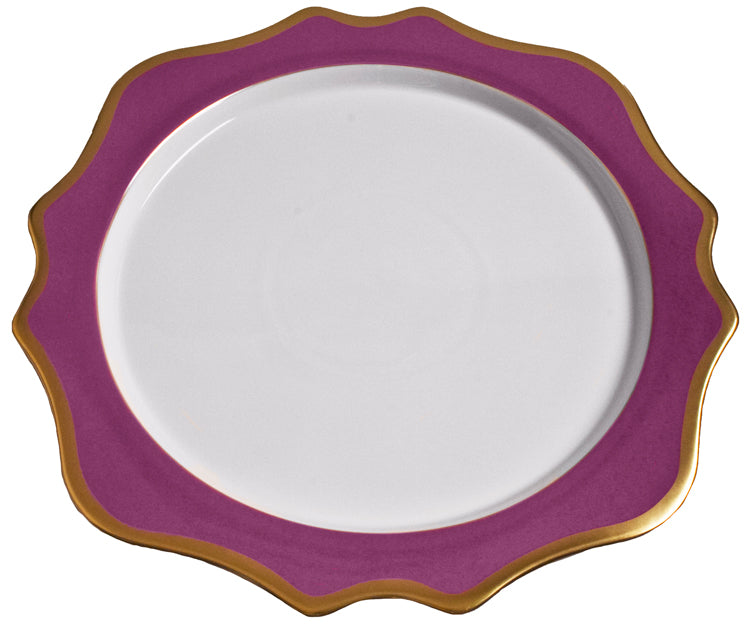 Anna Weatherley Anna's Palette Purple Orchid Charger - Charles Mayer
