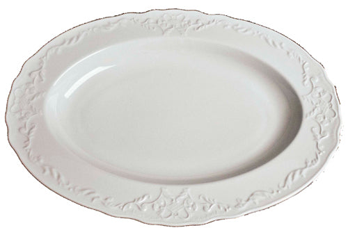 Anna Weatherley Simply Anna White 15" Oval Platter - Charles Mayer